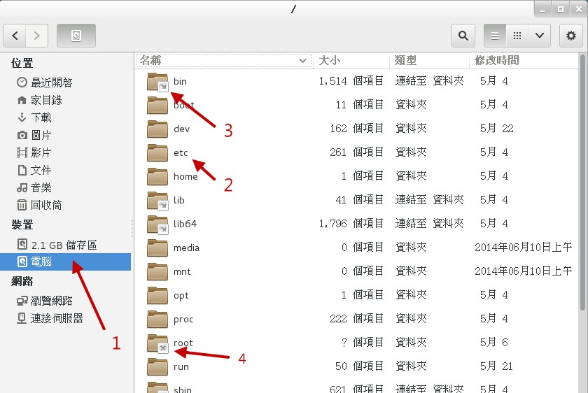 文件总管操作示意图